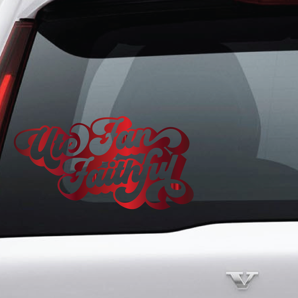 Utah Fan Faithful Script Vinyl Decal