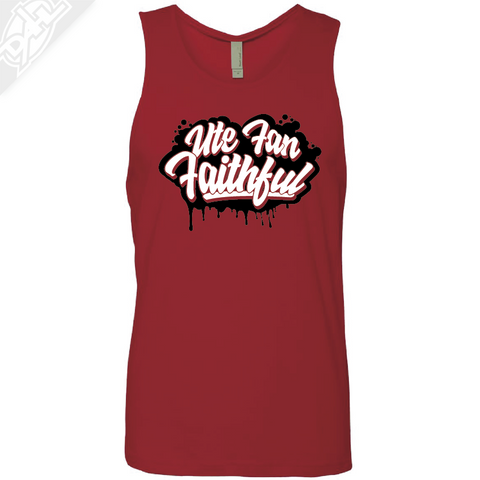 Ute Fan Faithful Script - Mens Tank Top