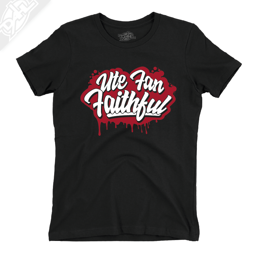 Ute Fan Faithful Script - Womens T-Shirt