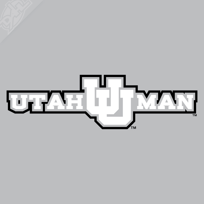 Utah Man - Interlocking UU 2 Color Vinyl Decal
