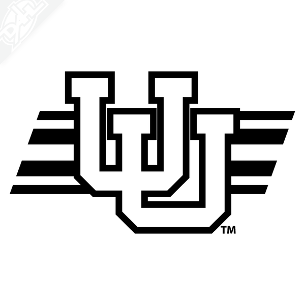 Interlocking UU W/Utah Stripe Vinyl Decal