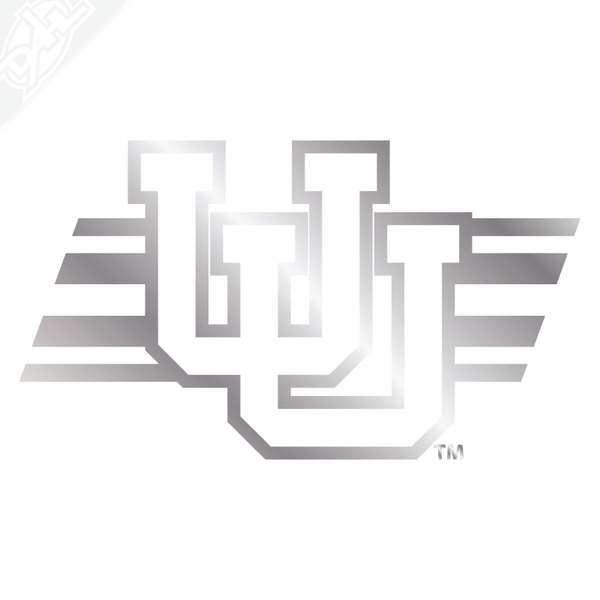 Interlocking UU W/Utah Stripe Vinyl Decal