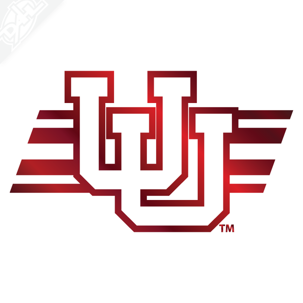 Interlocking UU W/Utah Stripe Vinyl Decal