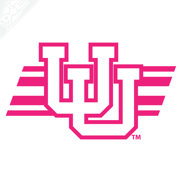 Interlocking UU W/Utah Stripe Vinyl Decal