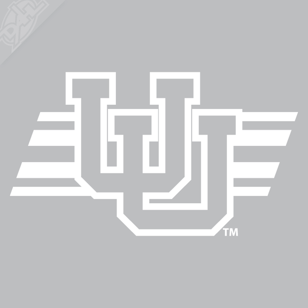 Interlocking UU W/Utah Stripe Vinyl Decal