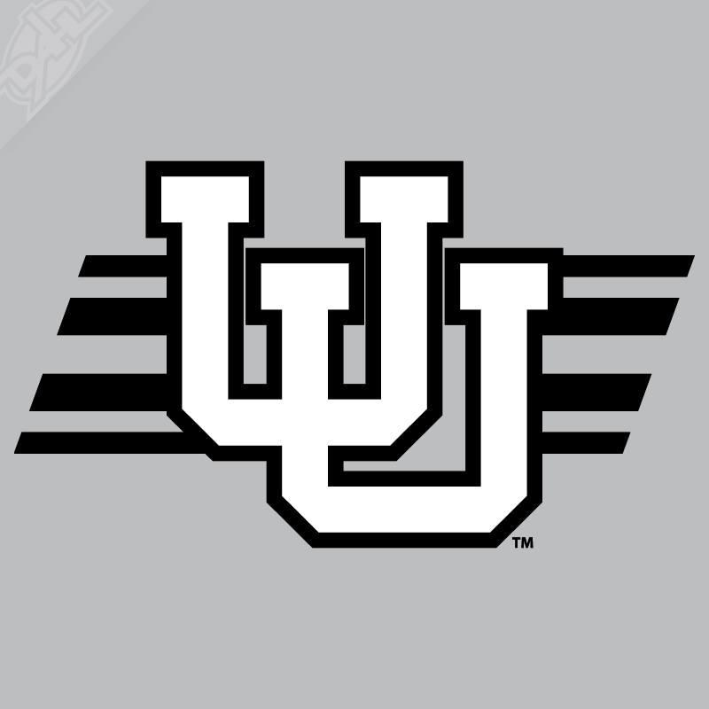 Interlocking UU - Utah Stripe 2 Color Vinyl Decal