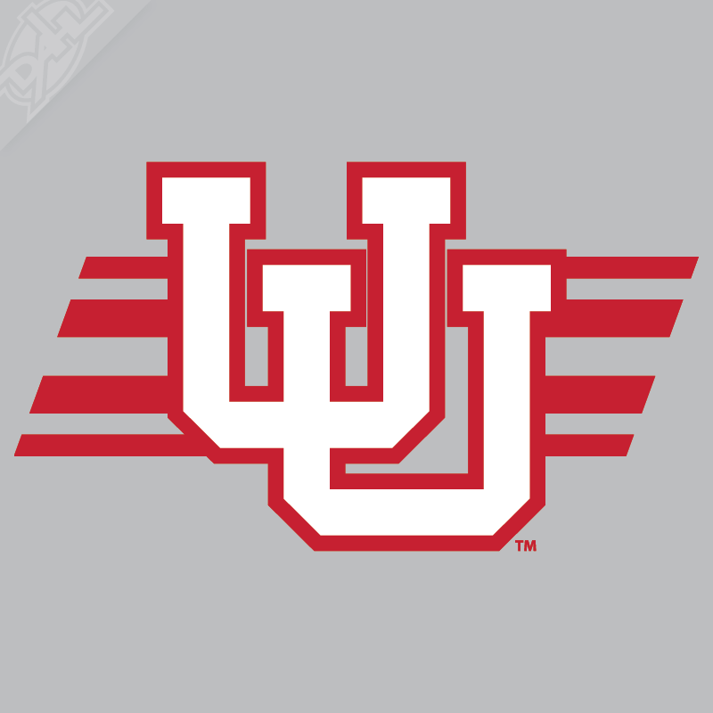 Interlocking UU - Utah Stripe 2 Color Vinyl Decal