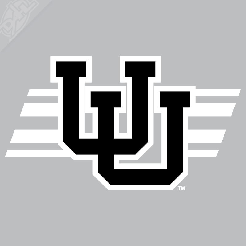 Interlocking UU - Utah Stripe 2 Color Vinyl Decal