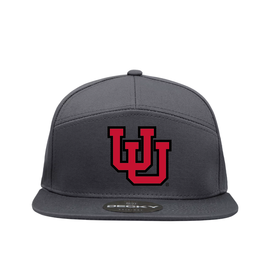 Gray 7 Panel  Snapback Hat