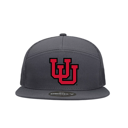 Gray 7 Panel Trucker Hat