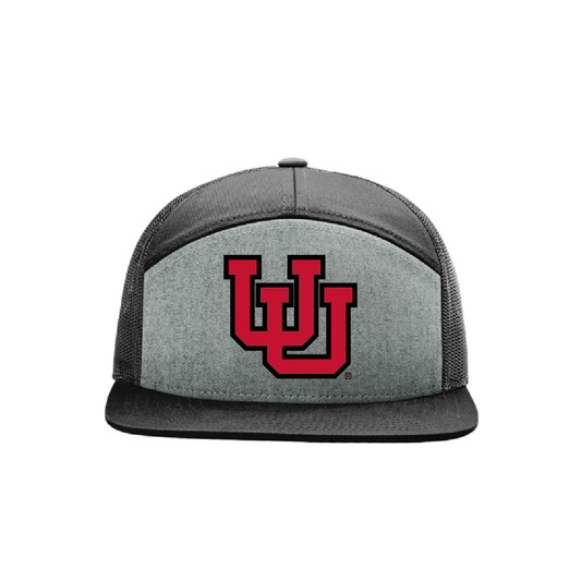 Heather Gray 7 Panel Trucker Hat