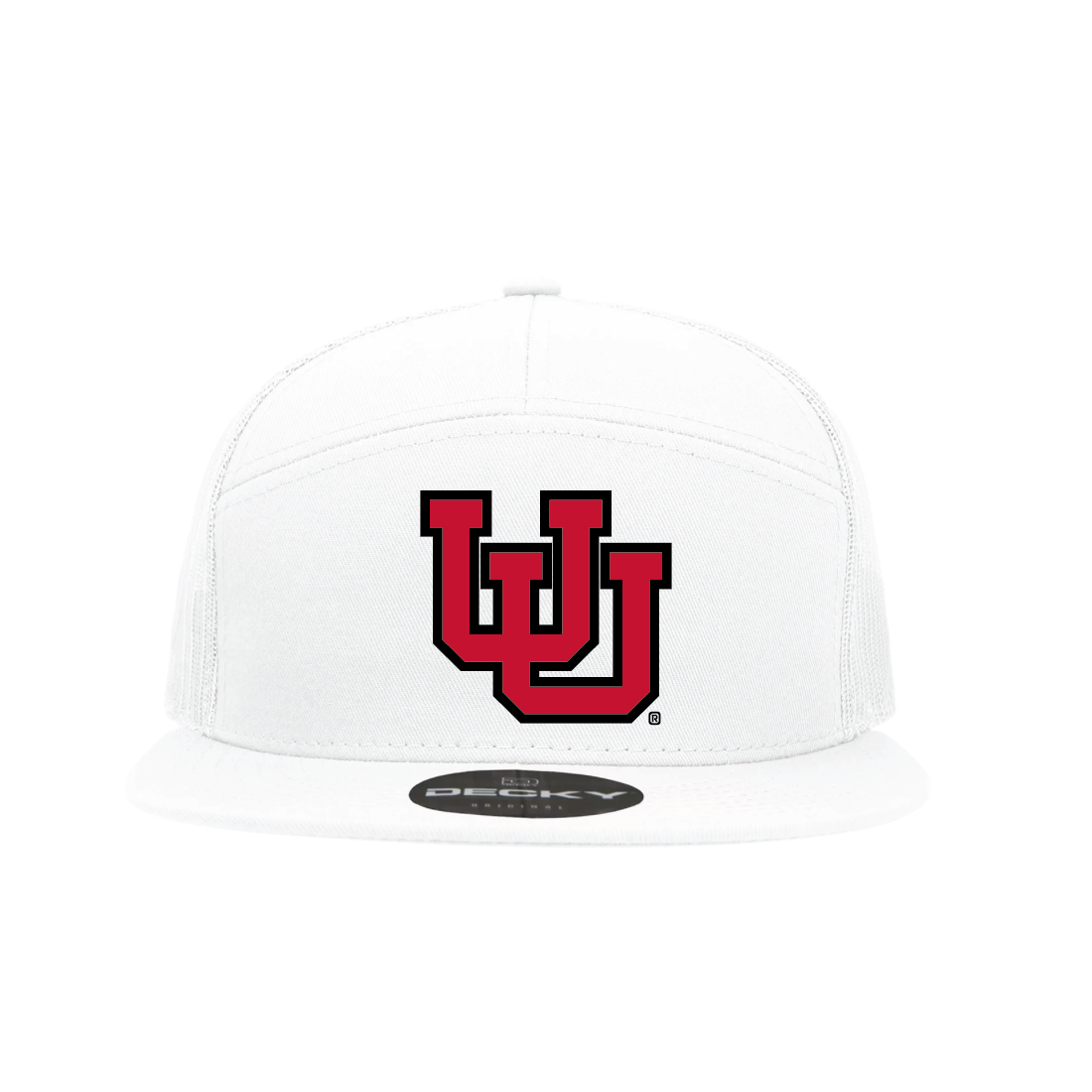 White 7 Panel Trucker Hat