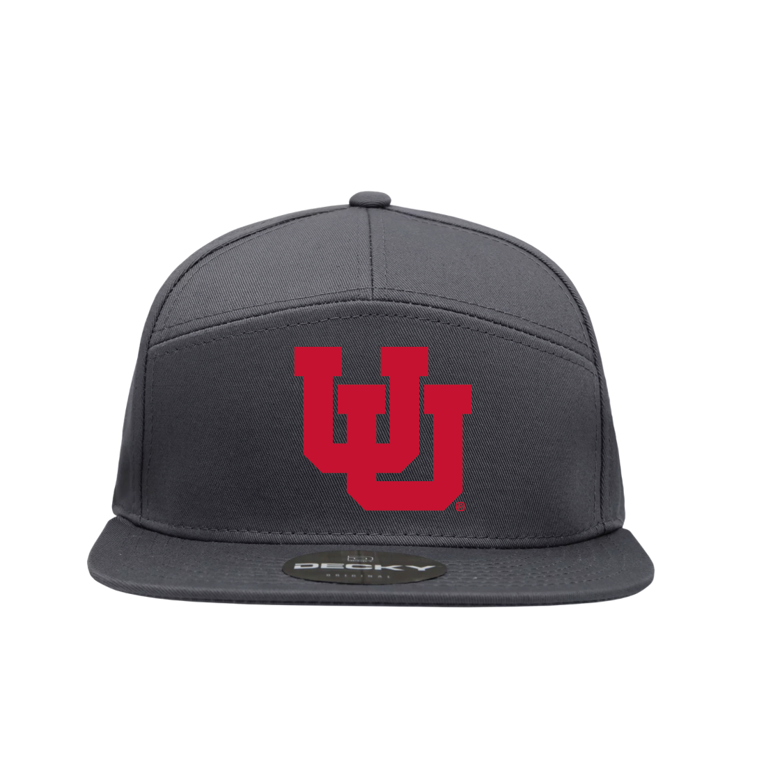 Gray 7 Panel  Snapback Hat