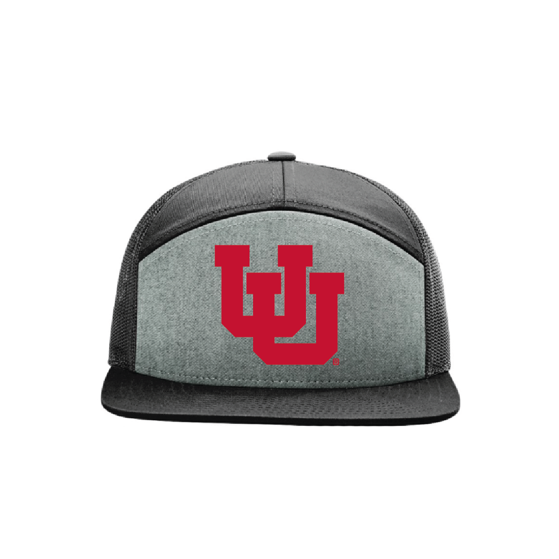 Heather Gray 7 Panel Trucker Hat