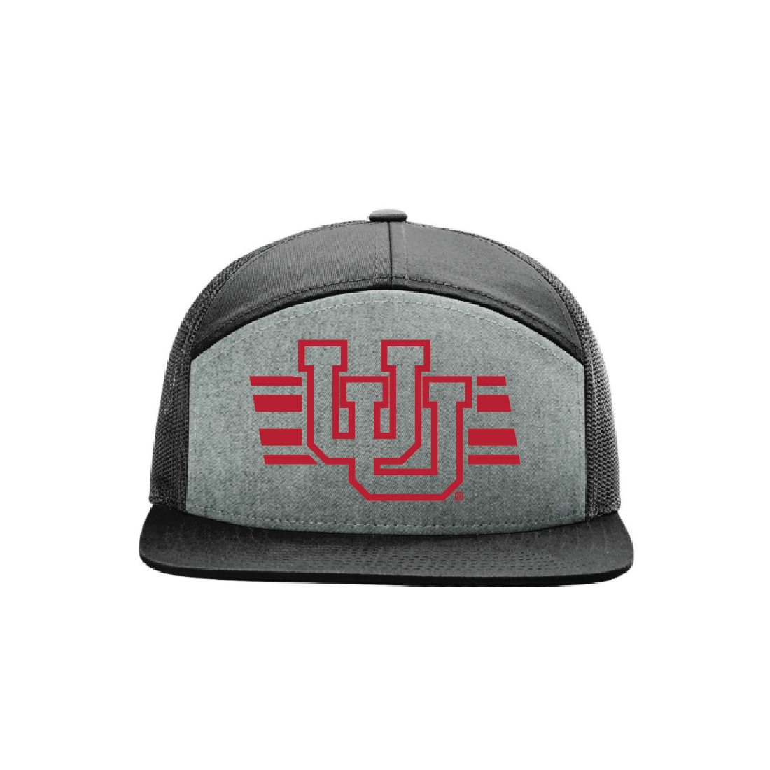 Heather Gray 7 Panel Trucker Hat