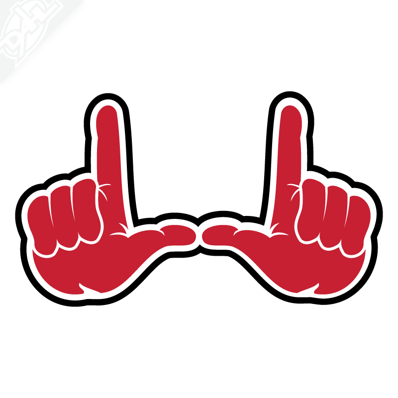 U Hands 2 Color Vinyl Decal