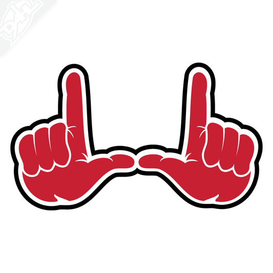 U Hands 2 Color Vinyl Decal