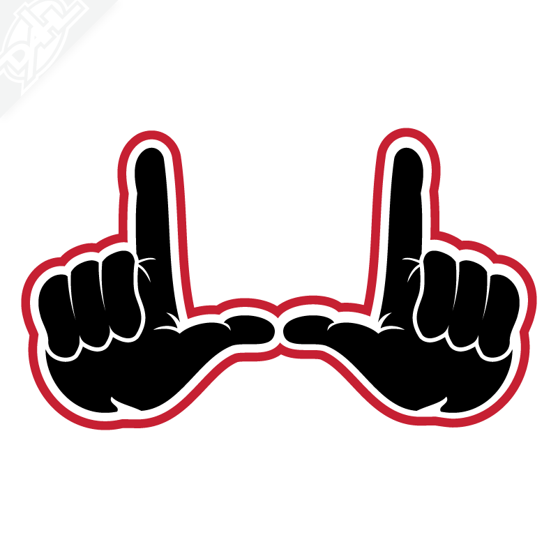 U Hands 2 Color Vinyl Decal