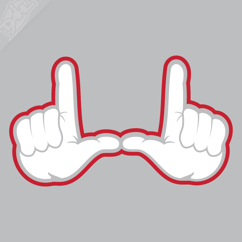 U Hands 2 Color Vinyl Decal