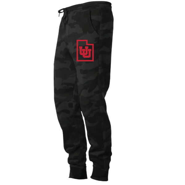 Men's Midweight Fleece Black Camo Joggers