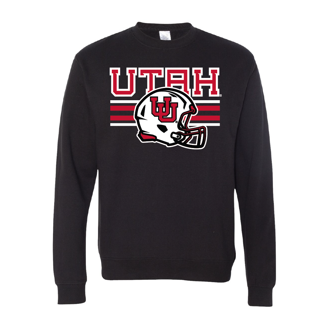 Interlocking UU Helmet Embroidered Crew Neck Sweatshirt