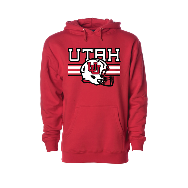 Utah W/New UU Helmet  Embroidered Hoodie