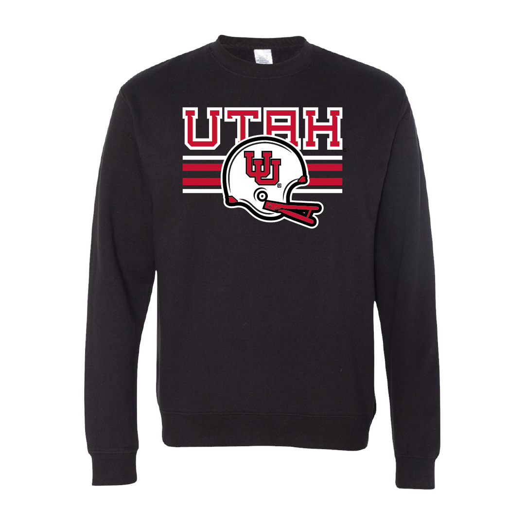 Interlocking UU Throwback Helmet Embroidered Crew Neck Sweatshirt