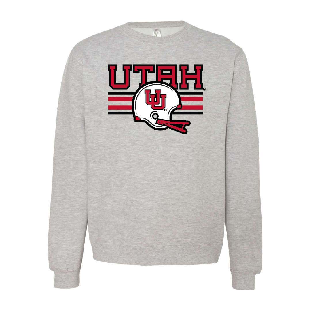 Interlocking UU Throwback Helmet Embroidered Crew Neck Sweatshirt