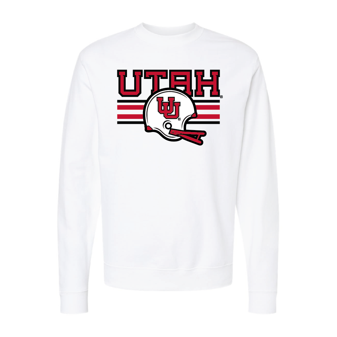 Interlocking UU Throwback Helmet Embroidered Crew Neck Sweatshirt