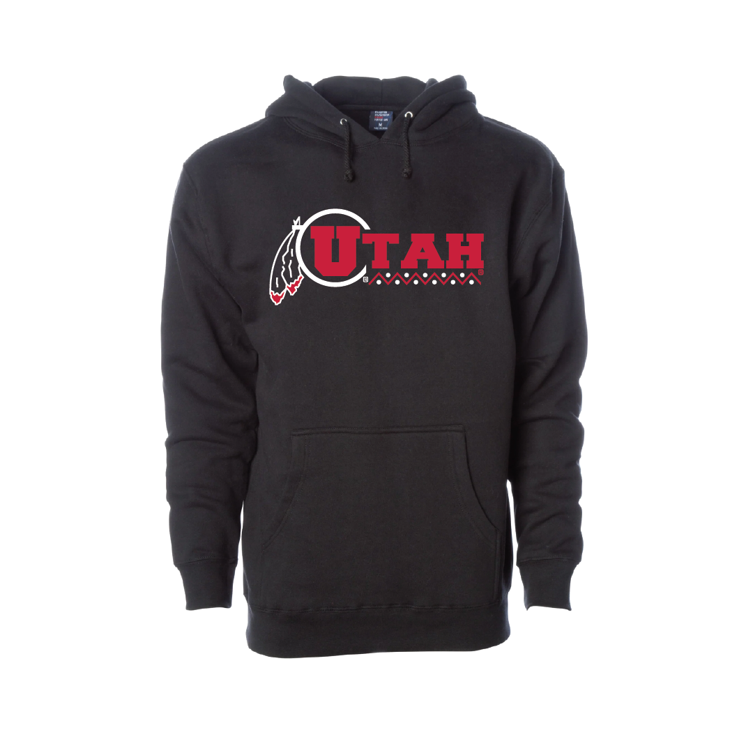 Utah Basketball - Throwback  Embroidered Hoodie