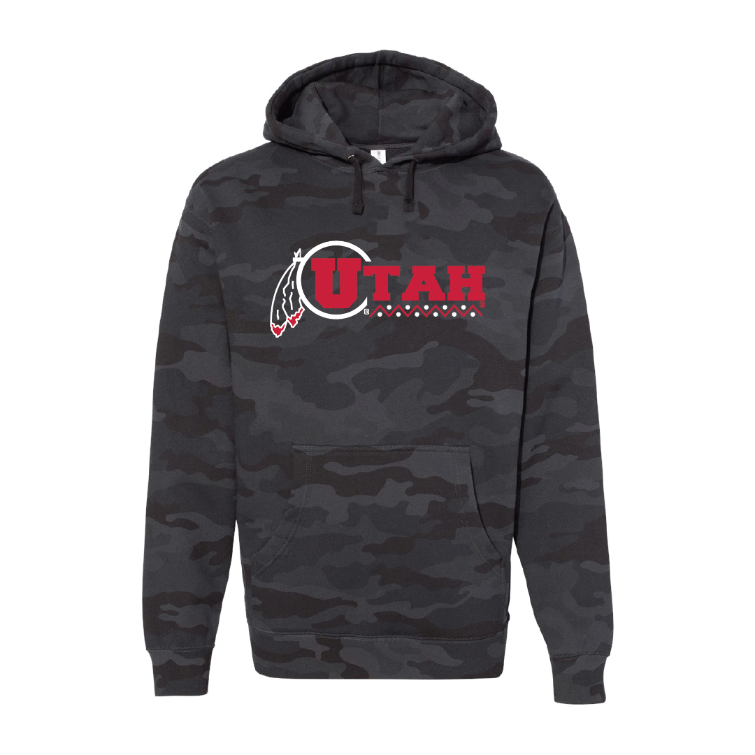 Utah Basketball - Throwback  Embroidered Hoodie