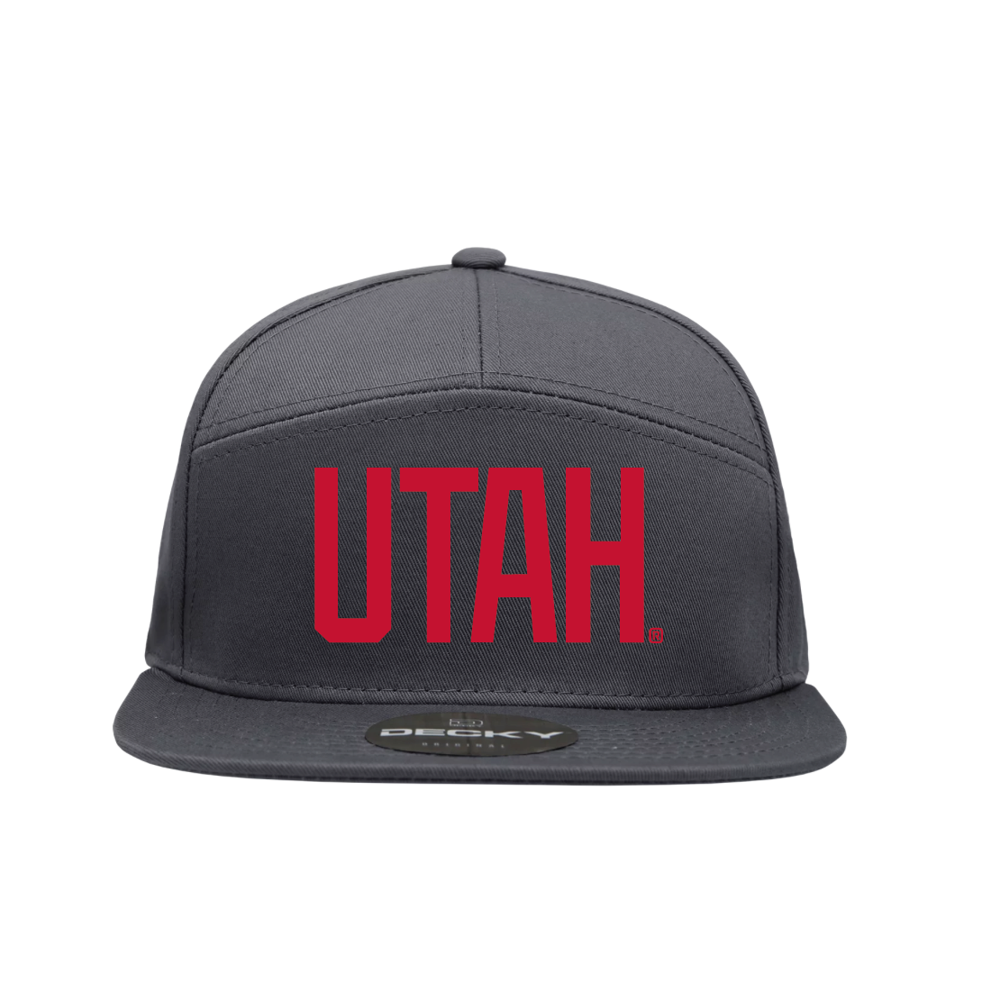 Gray 7 Panel  Snapback Hat