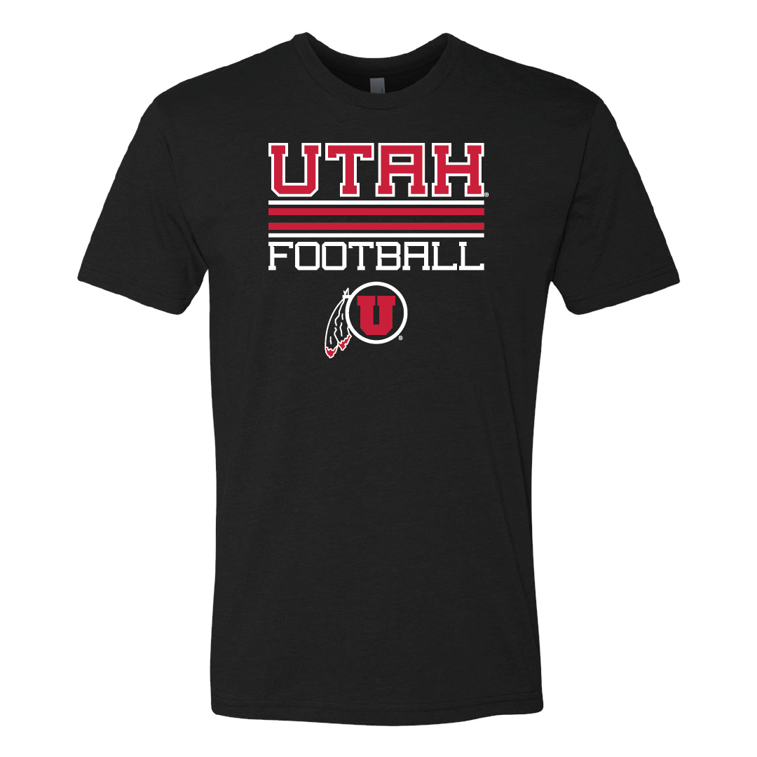 Utah Football - Circle and Feather Mens T-Shirt