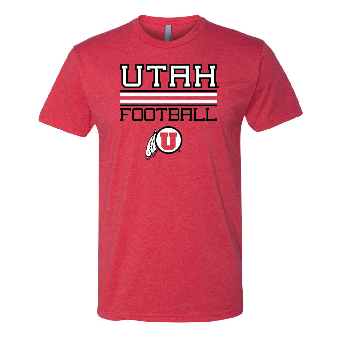 Utah Football - Circle and Feather Mens T-Shirt