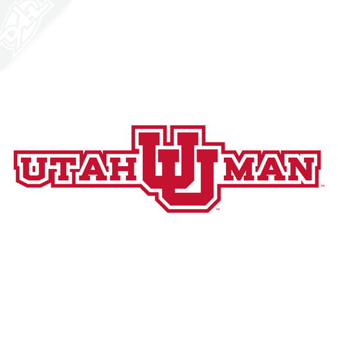 Interlocking U Utah Man Vinyl Decal