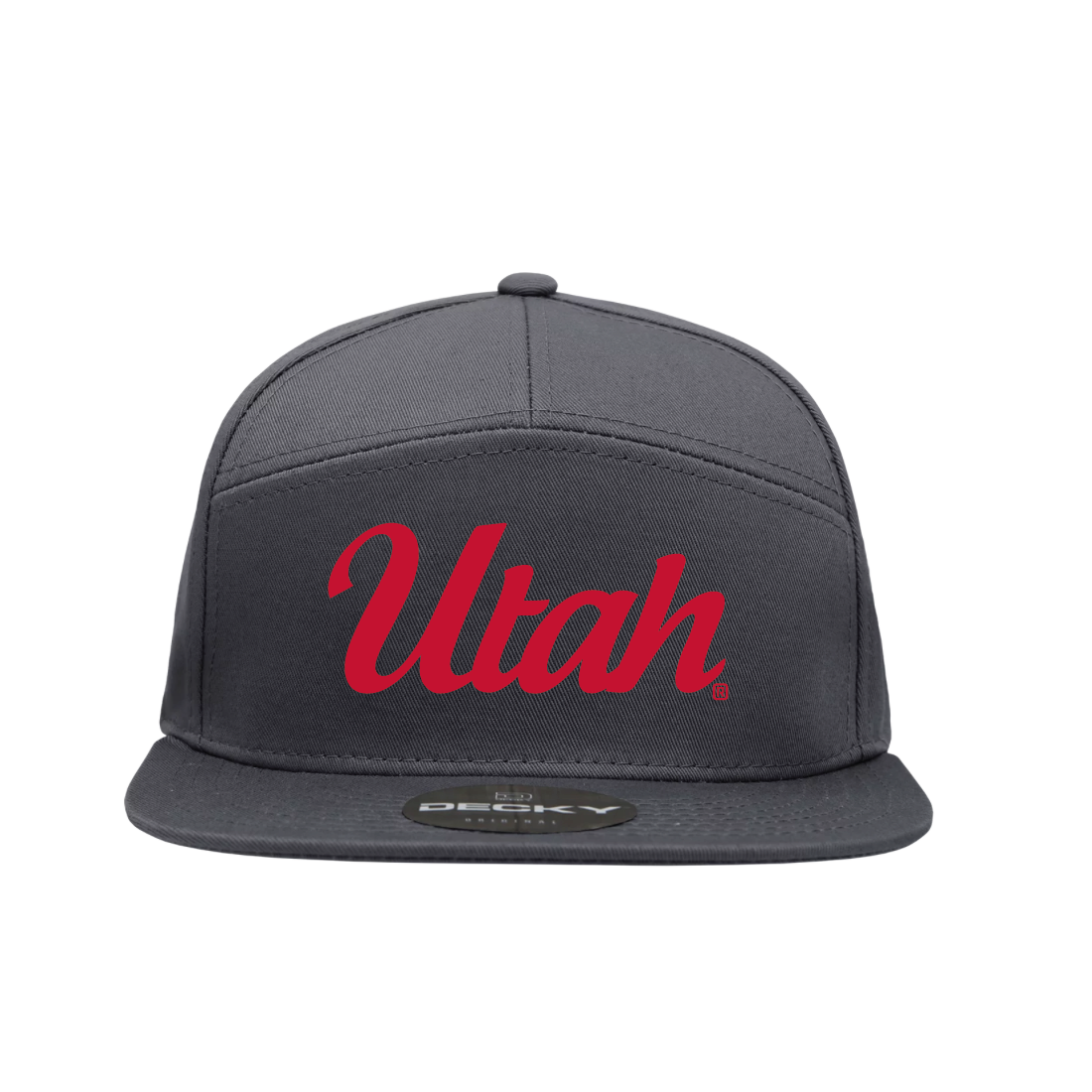 Gray 7 Panel  Snapback Hat