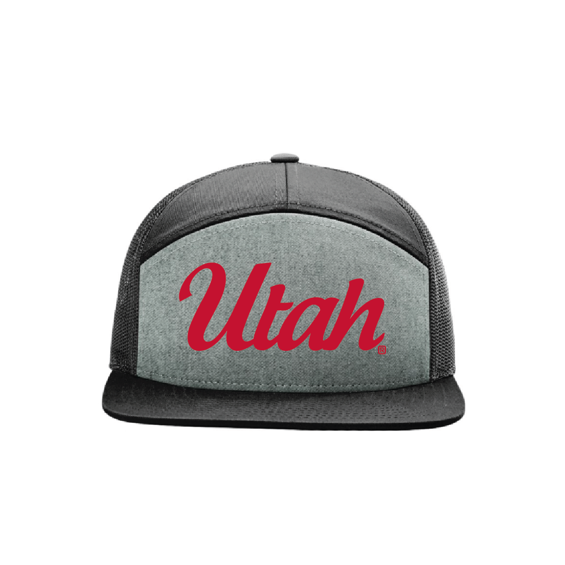 Heather Gray 7 Panel Trucker Hat