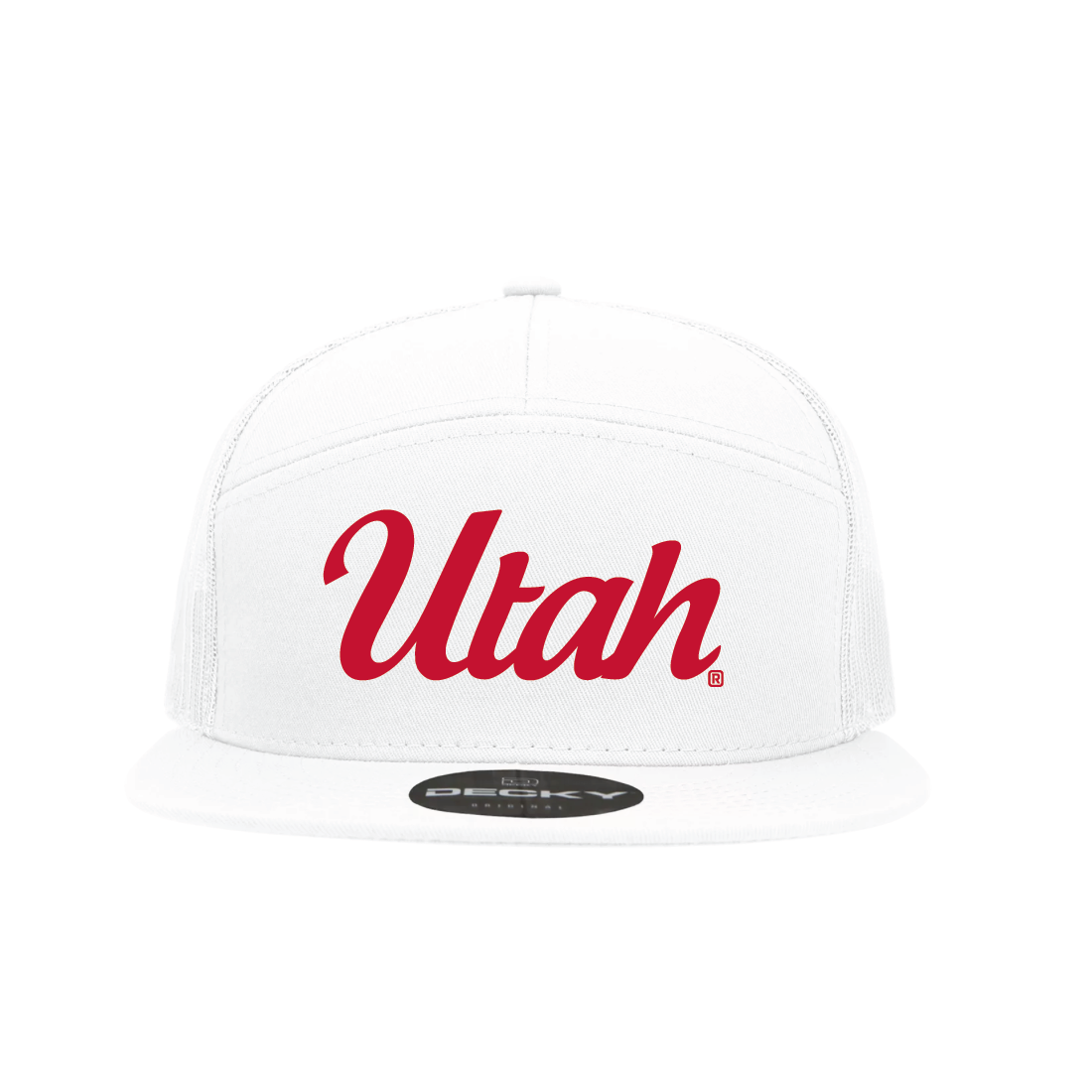 White 7 Panel Trucker Hat
