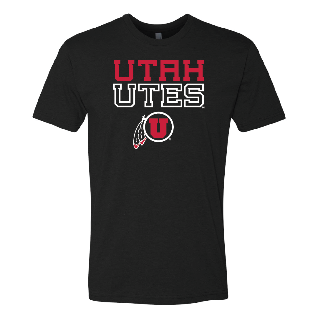 Utah Utes - W/Circle and Feather Mens T-Shirt