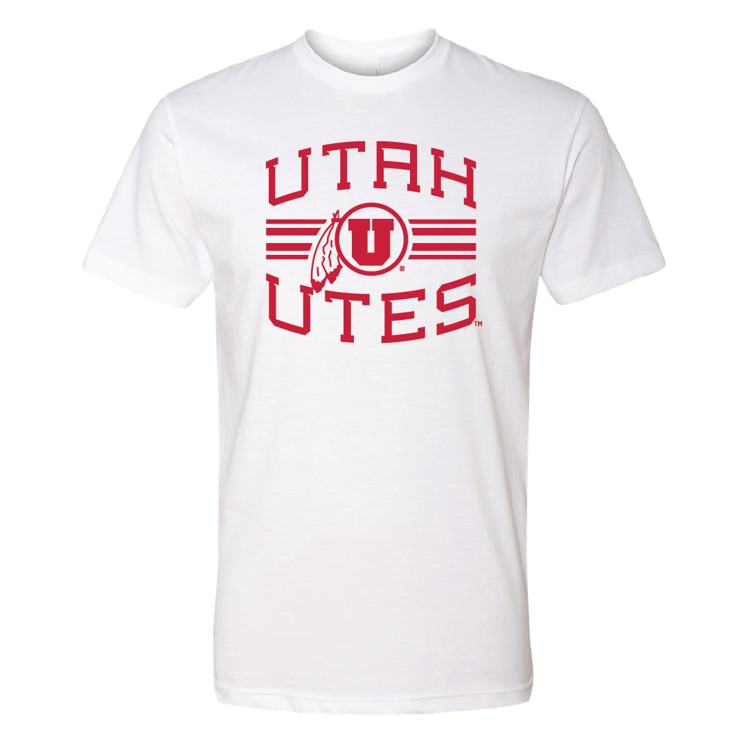 Utah Utes -Utah Stripe-Circle and Feather Youth T-shirt