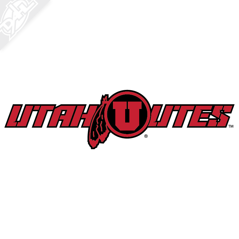 Utah Utes - Circle in Feather 2 Color Vinyl Decal