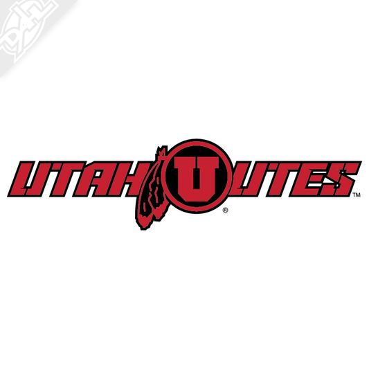 Utah Utes - Circle in Feather 2 Color Vinyl Decal