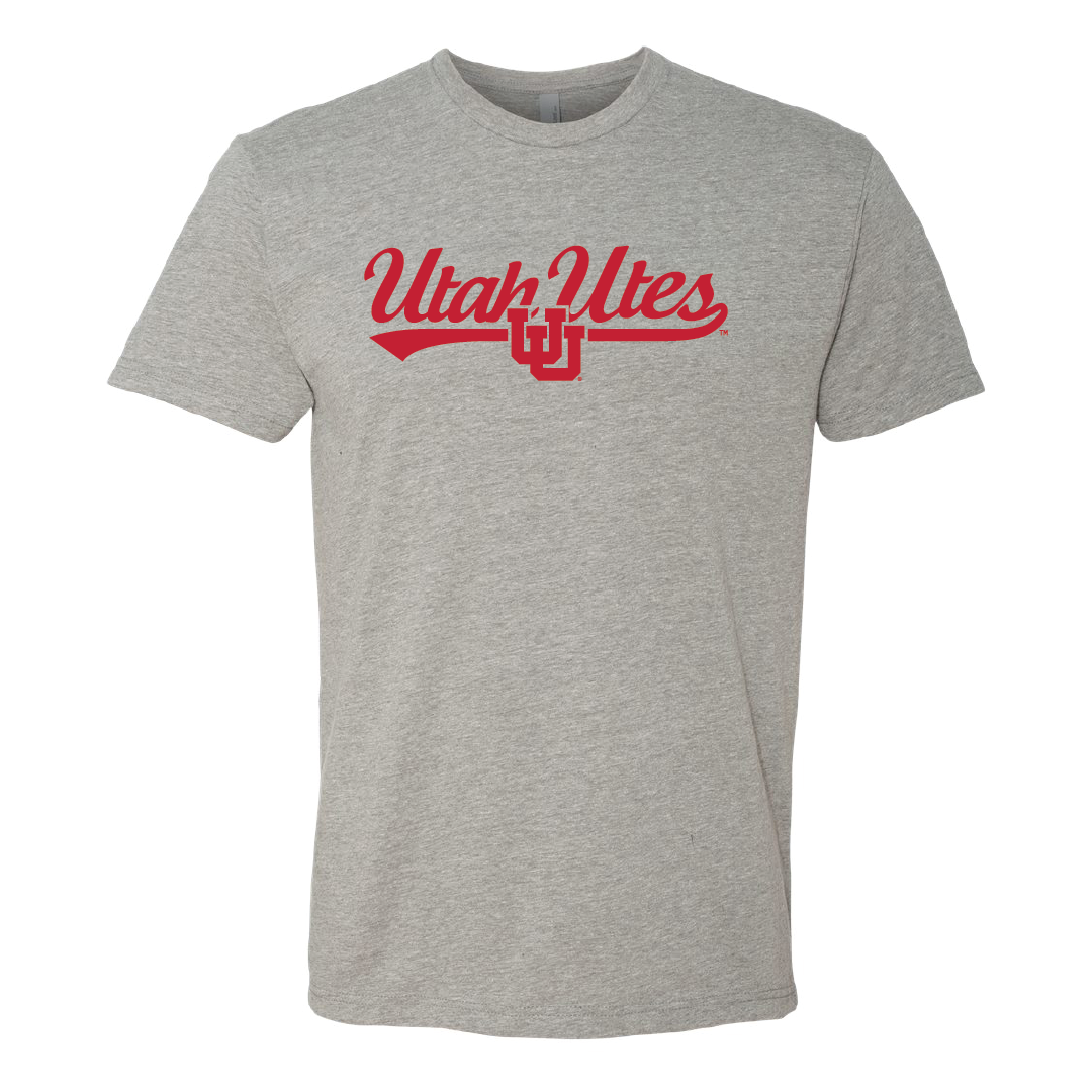 Utah Utes - Script- Interlocking UU Mens T-Shirt