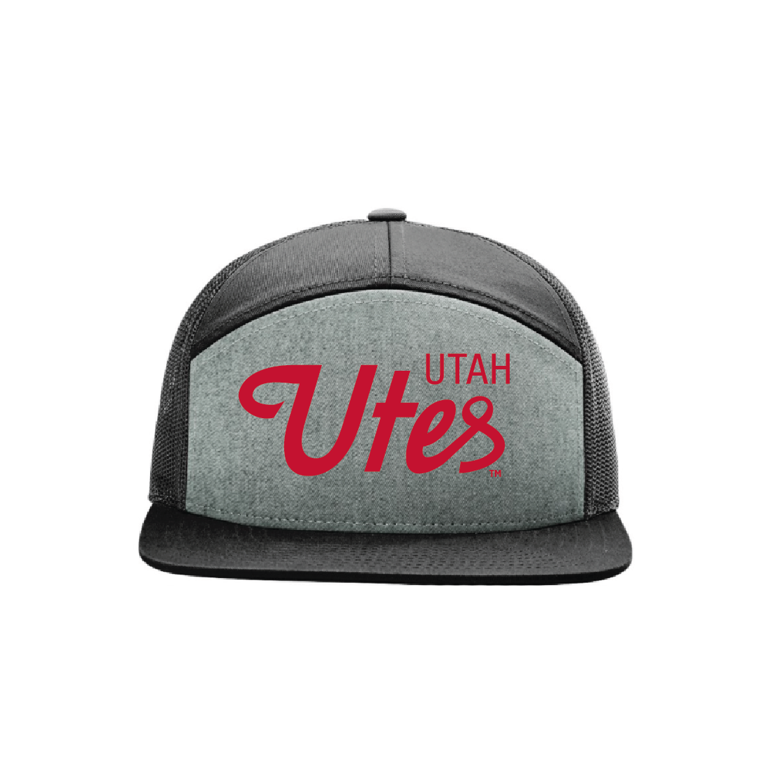 Heather Gray 7 Panel Trucker Hat