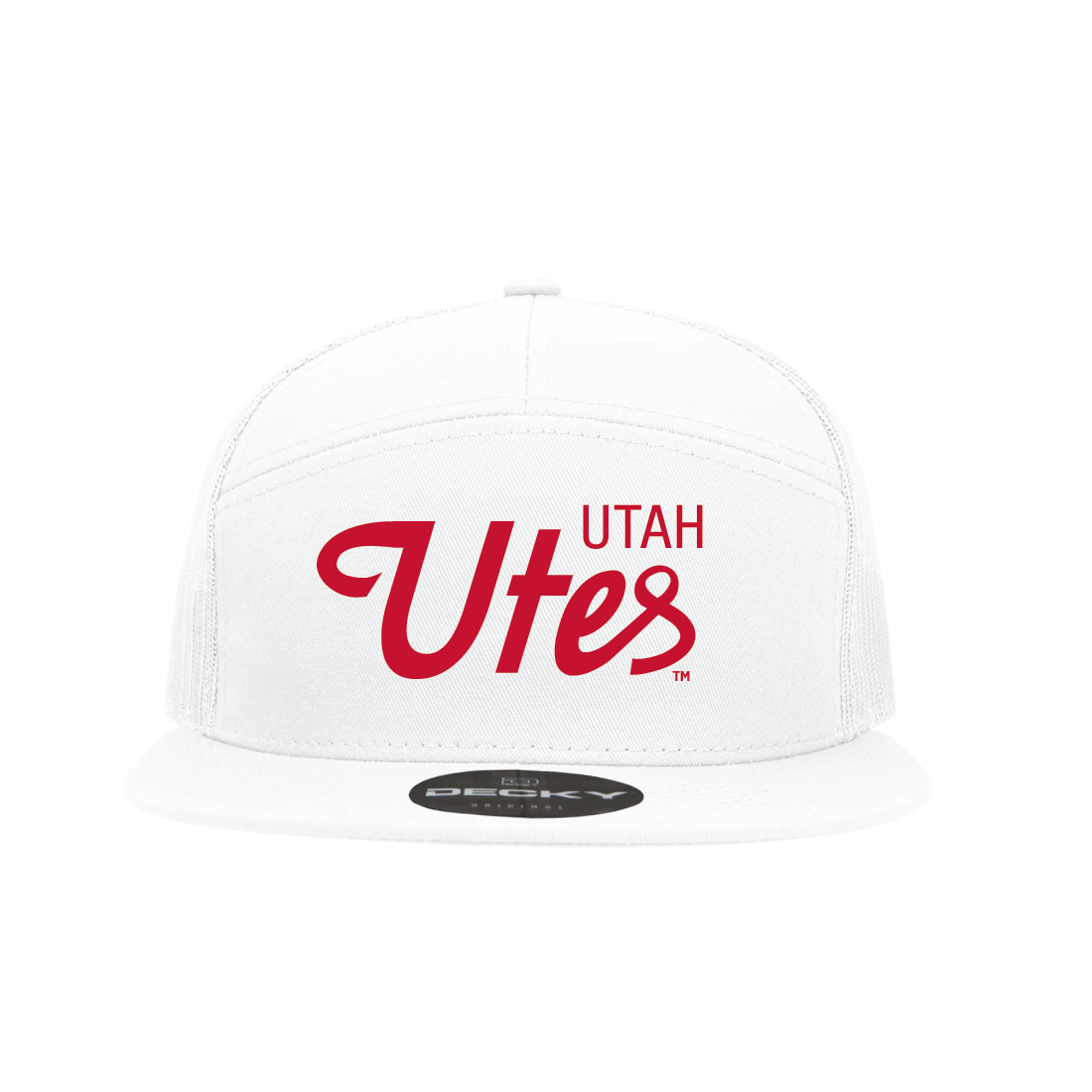 White 7 Panel Trucker Hat