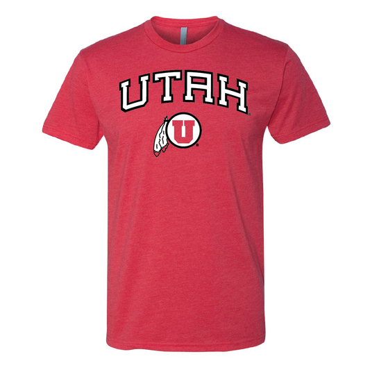 Utah Wordmark-Circle and FeatherMens T-Shirt