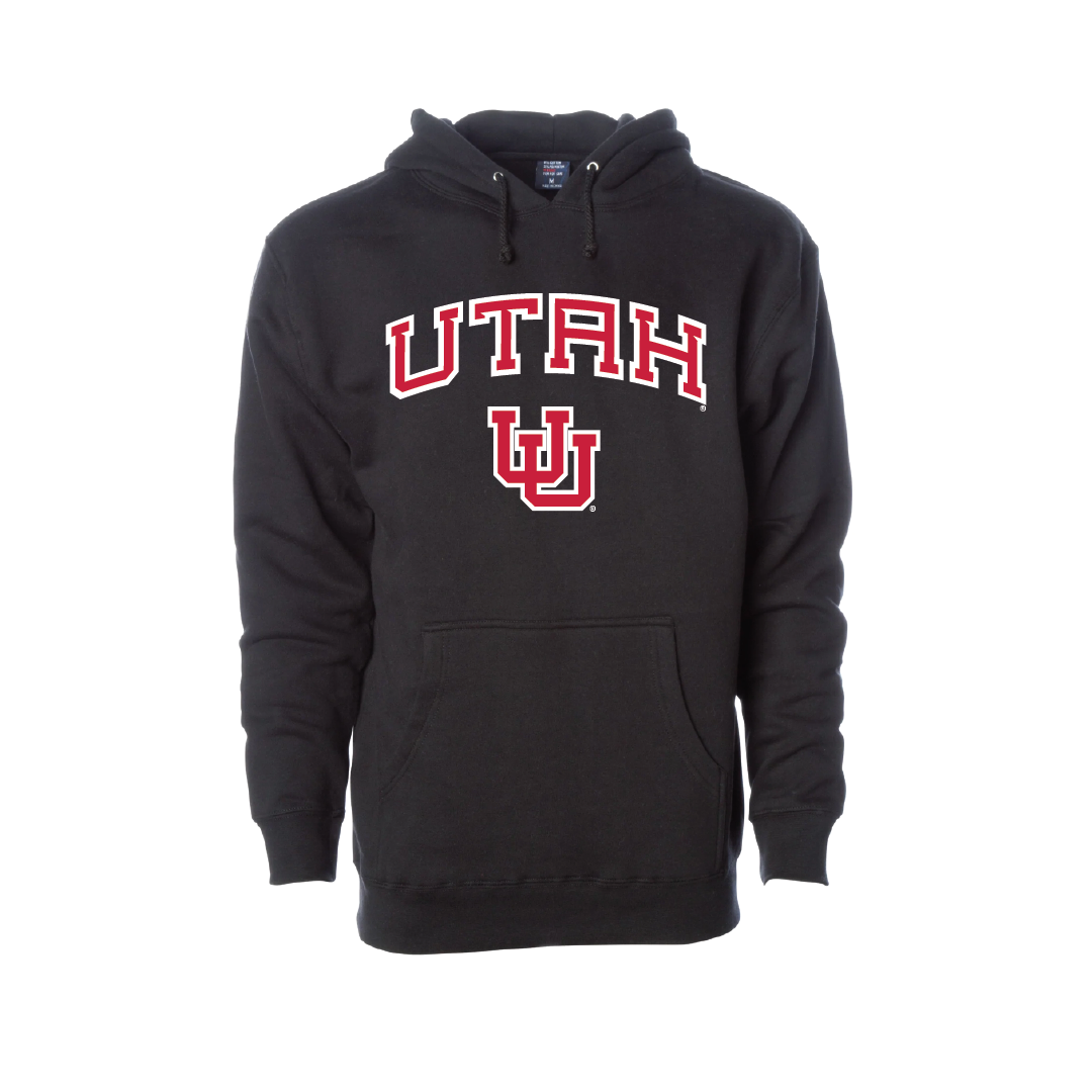 Utah Wordmark- Interlocking UU  Embroidered Hoodie