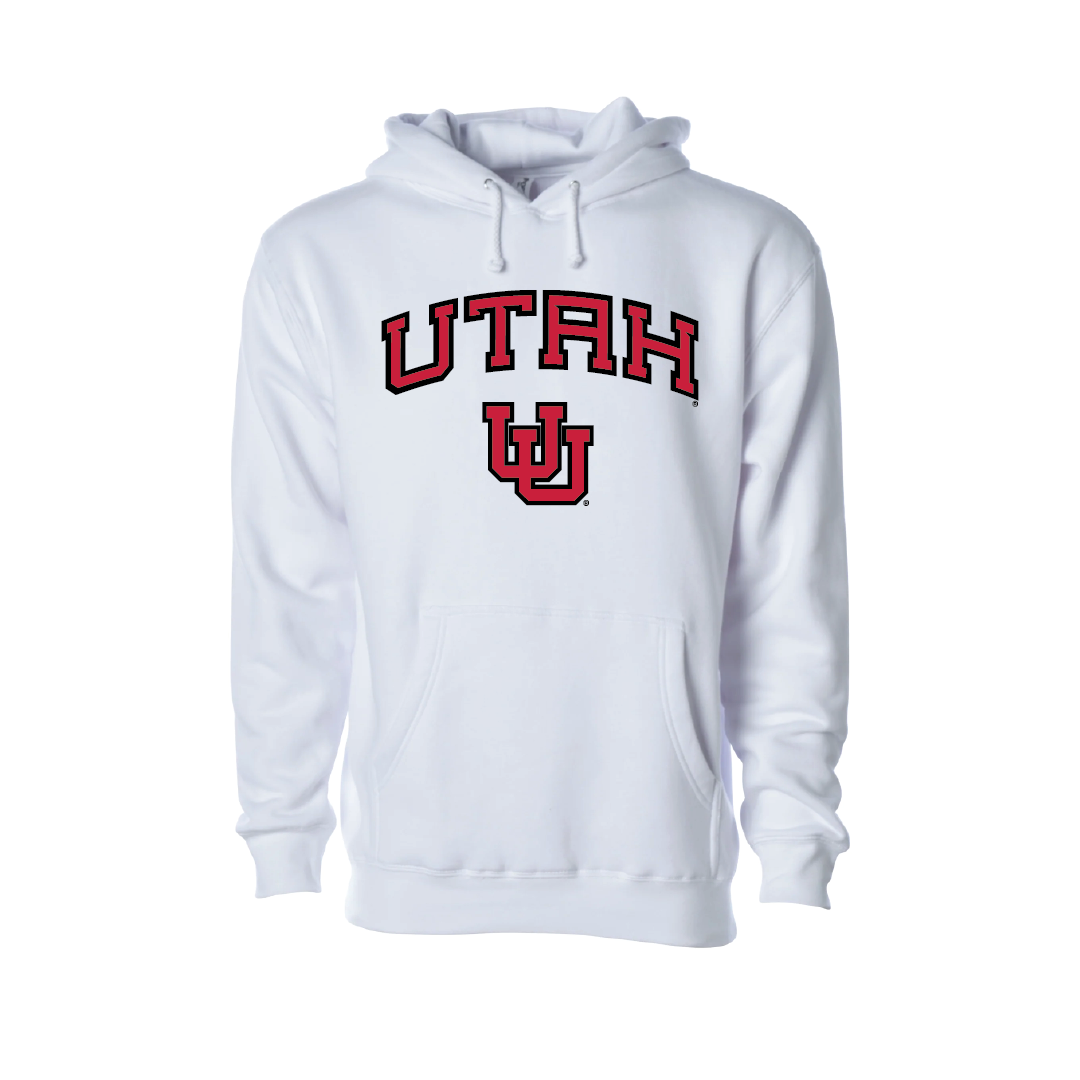 Utah Wordmark- Interlocking UU  Embroidered Hoodie