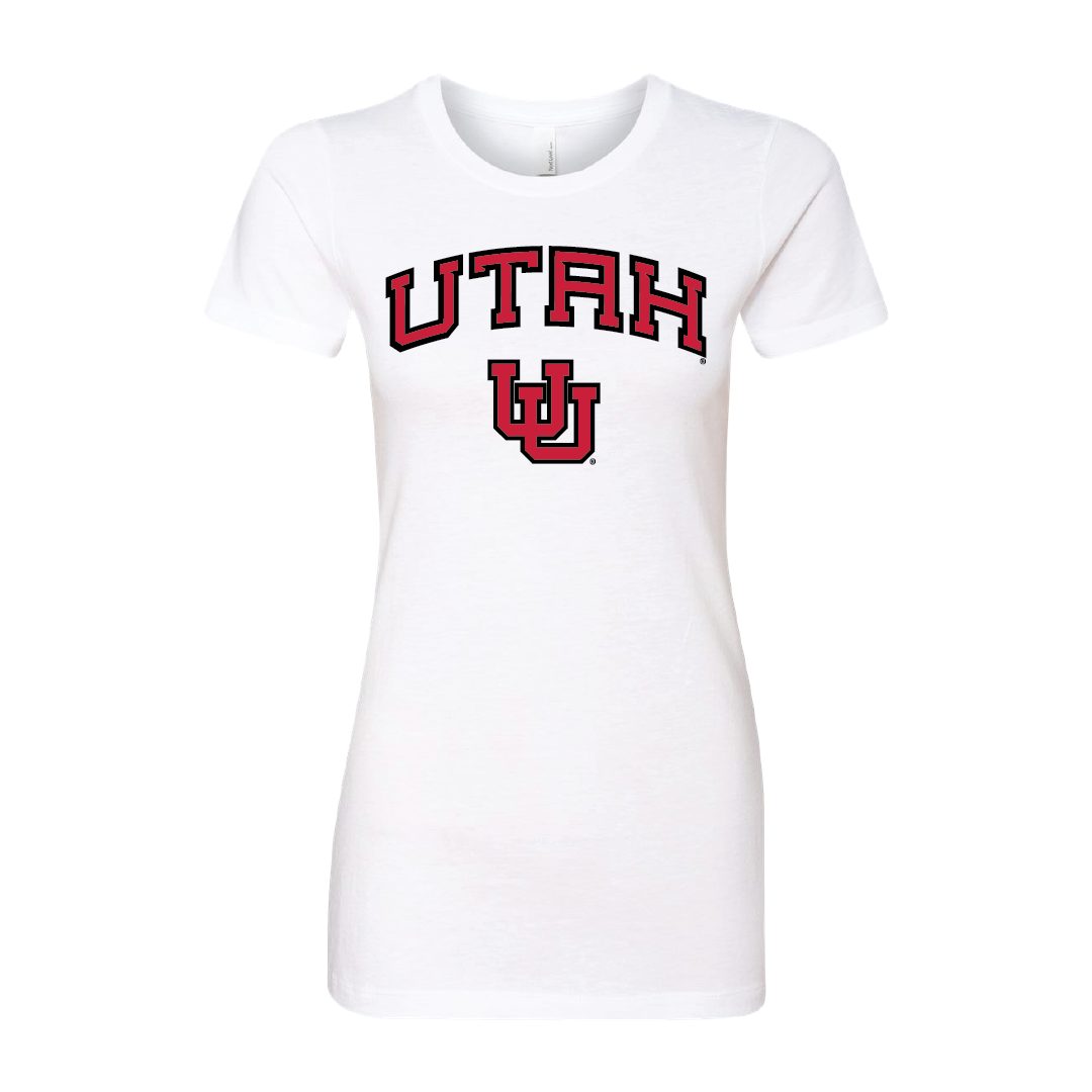 Utah Wordmark- Interlocking UU Womens T-Shirt