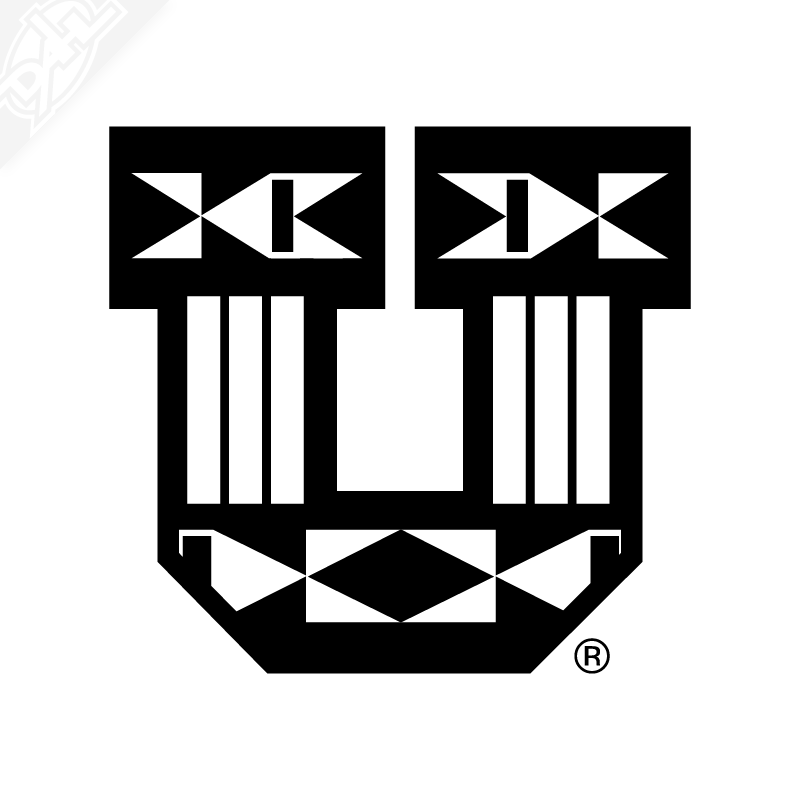 Ute Proud Block U Single Color Vinyl Decal